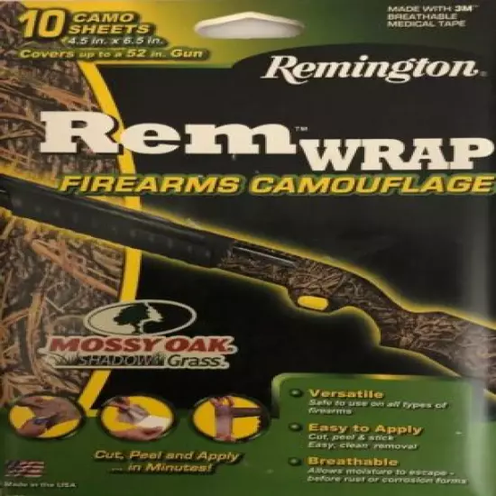 NEW REMINGTON REM WRAP FIREARM CAMOUGLAGE TAPE - MOSSY OAK SHADOW GRASS 52" size