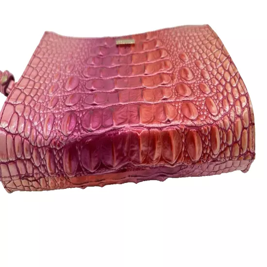 Brahmin Daisy Melbourne Leather Wristlet Ruby Ombre NWOT NEW