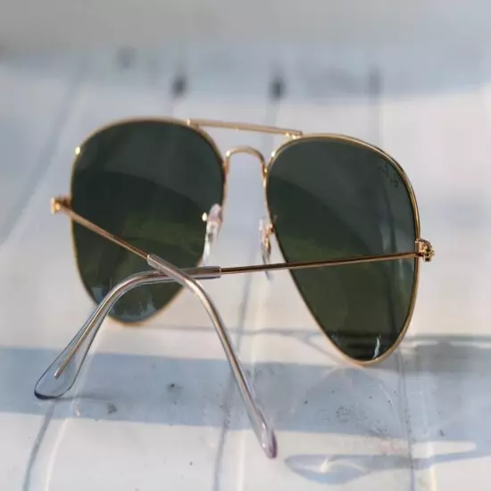 Ray Ban Aviator Sunglasses Classic Authentic RB3025 L0205 58mm Green G-15 Lens