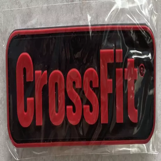 *BRAND NEW* CROSSFIT PATCH BLACK & RED HOOK BACKING 6” X 2”