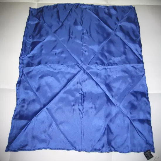 Men's Warehouse Royal Blue 100% silk pocket square 16” X 16” Square NWT