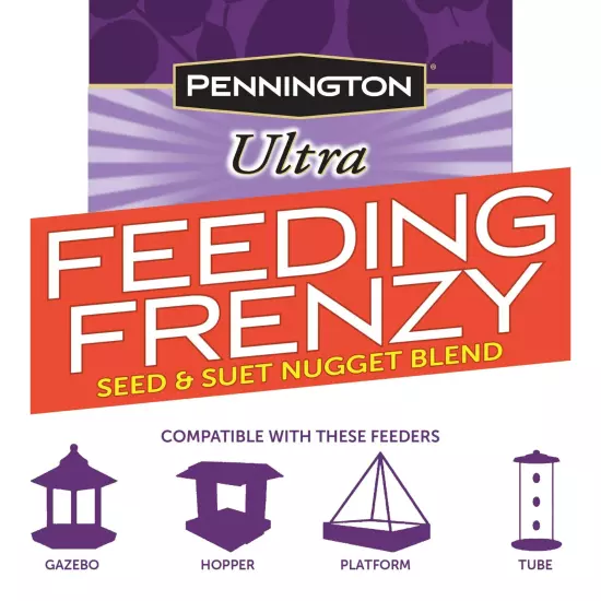 Pennington Ultra Feeding Frenzy Blend Dry Wild Bird Feed and Seed, 10 lb. Bag