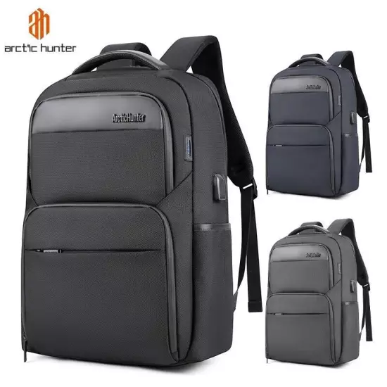 ARCTIC HUNTER Waterproof USB Charge Men Laptop Backpack Business school bag