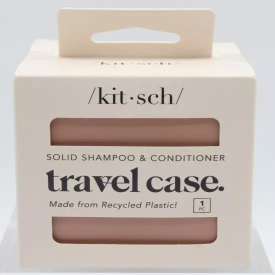 Kitsch Dry Solid Shampoo & Conditioner TSA Approved Plastic Travel Case w/ Band