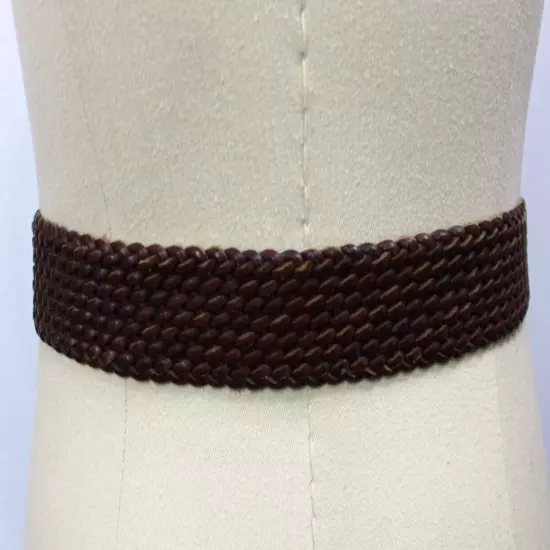 Polo by Ralph Lauren Brown Leather Braided Belt Men's Size 48 / 120