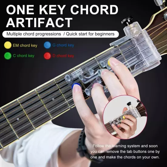 Guitar Learning Tools One-Key Chord Assist Practice Aid Learning For Aid Adults