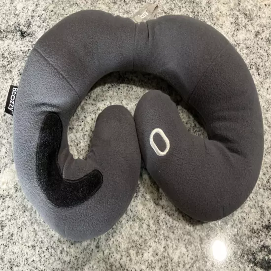 BCOZZY Neck Pillow with Travel Bag Chin Support for Head/Neck Gray * Size L