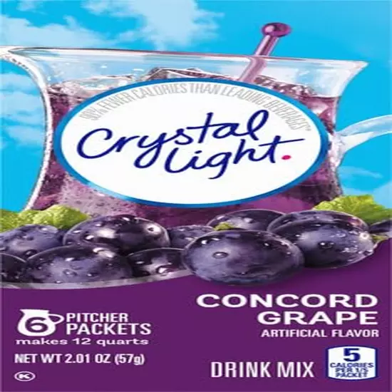 Sugar-Free Concord Grape Low Calories Powdered Drink Mix 6 Count Pitcher Packets