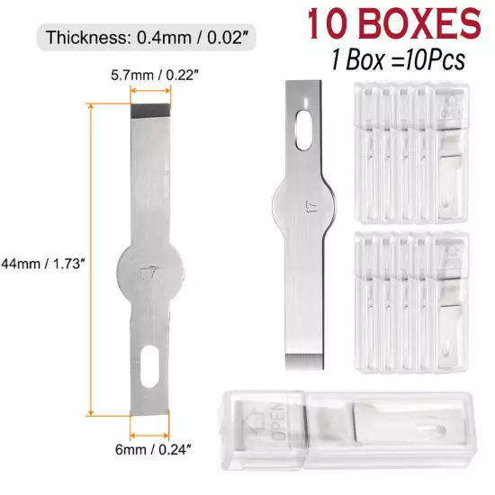 100/200/400Pcs Hobby Blades #4#11#16#17 Exacto Knife for x-Acto Tool Art Craft