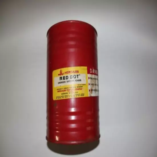 Hercules Red Dot Smokeless Shotgun Powder Metal Keg / Tin