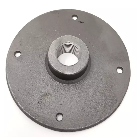 Half inch NPT Industrial Flange for DIY pipe lighting. 4.25" large floor flange