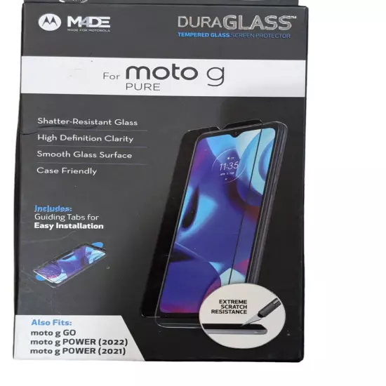 Duraglass Tempered Glass Screen Protector Moto G. Pure ,GO, POWER 2021 2022