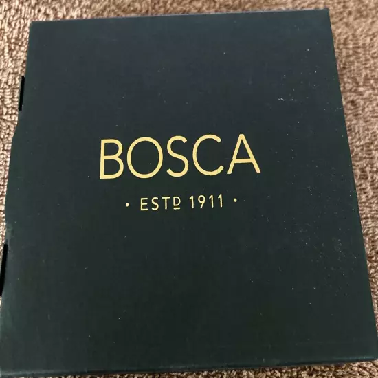 Bosca Leather Credit Wallet w/ID Euro Size Passcase + RFID Color Dark Brown NEW