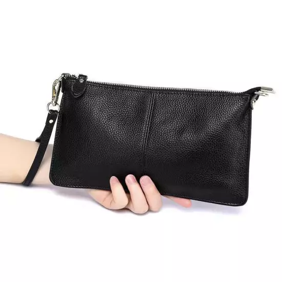 Women Genuine Leather Clutch Messenger Handbag Purse Crossbody Shoulder Bag