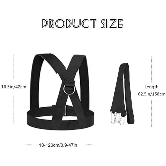 Sled Harness, Weight Speed Sled Workout Tire Pulling Harness Resistance and A...