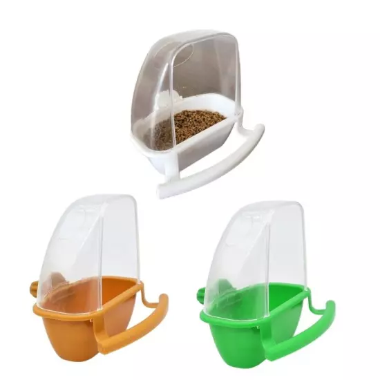 Parakeet Feeder Bird Feeder with Perch Dispenser Container for Cage