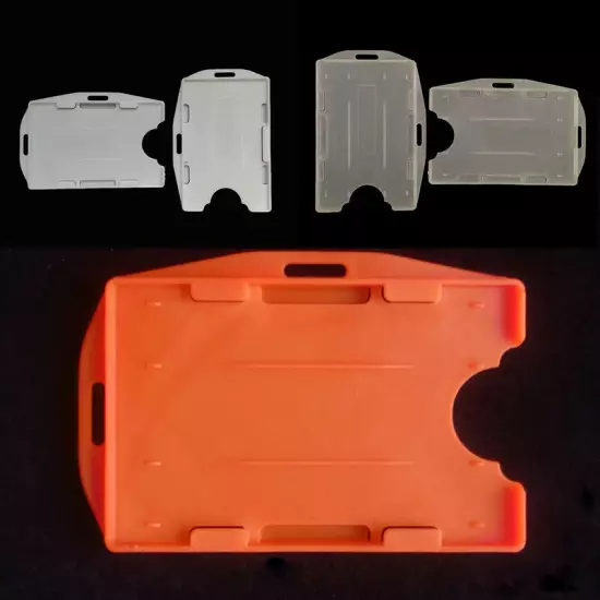 Double Sided Hard Plastic Badge Work ID Card Holder Protector Case Cover Supply