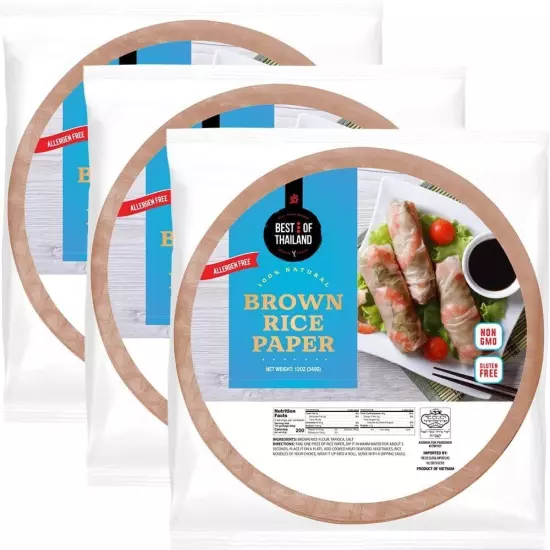 Best of Thailand [Round] Brown Rice Paper Pack 3, Paper- Round 