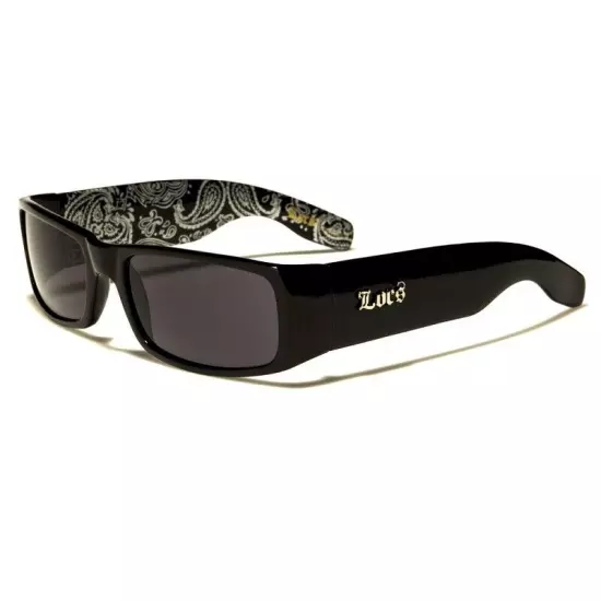 Locs Sunglasses - Og Wrap Around Frame / Square Lens - Bandanna Print UV 400