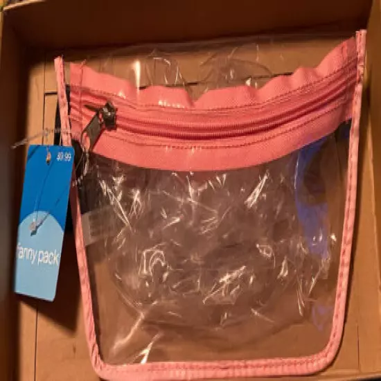 Clear and Pink 9" X 5" Fanny Pack Conair