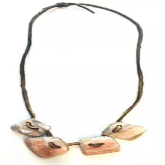 Mountain Man Foofaraw Abalone Shell Necklace N. California Indigenous Style