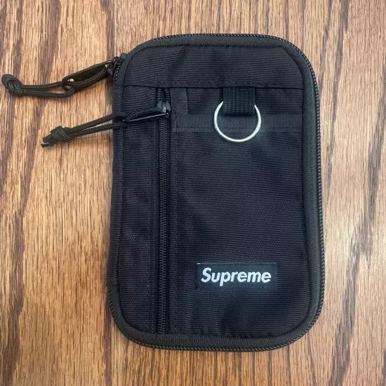 FW19 Supreme black small zip pouch cordura nylon bag Water resistant wallet