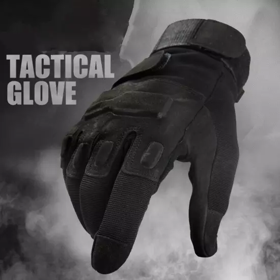 Mens Tactical Full Finger Gloves Army Military Combat Hunting Shooting Gloves