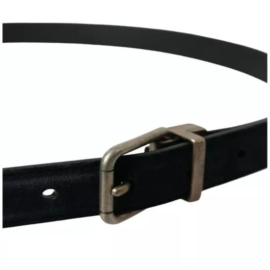 Dolce & Gabbana Suede Leather Gold Buckle Belt - Belts - Blue -Size 95