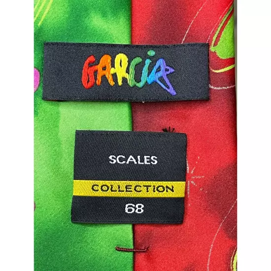 J. Garcia Scales 68 Neck Tie Men Red Christmas Tree