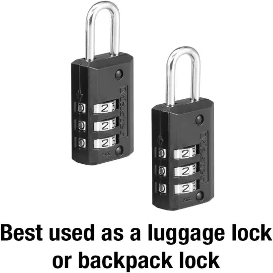 Black Set Your Own Combination Luggage Lock, Custom Combo Suitcase Padlock for T