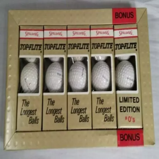 Vintage 1979 Spalding Top-Flite Golf Balls Bonus Pack with LIMITED EDITION 0's 