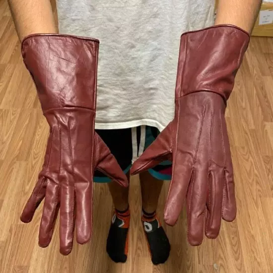 Genuine Leather Medieval Long Cuff Gloves, Made With Original Sheep Skin Leather