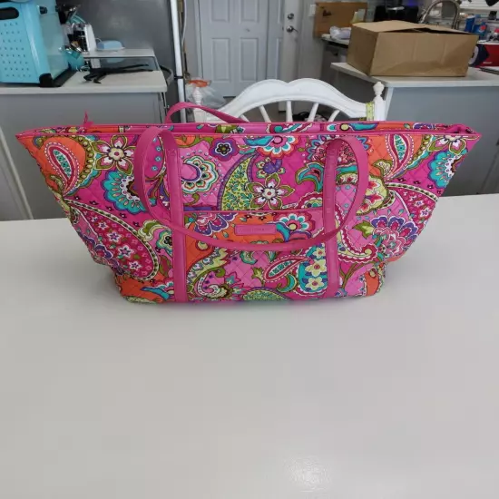 Vera Bradley Pink Swirls Set Lg Duffel, Miller Tote & LG Cosmetic 