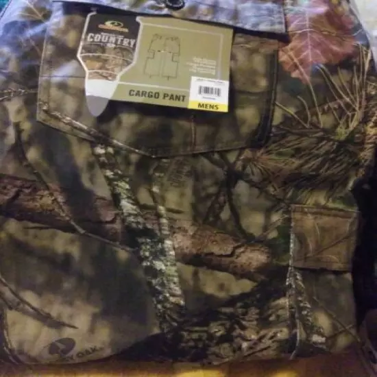 Mossy Oak Mens 2XL 44-46 6-Pocket Cargo Hunt/WorkPants Break Up Country Camo NWT