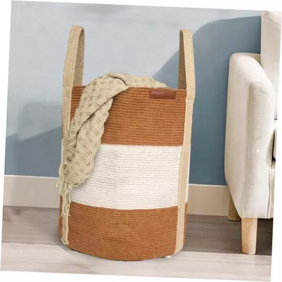  Cotton Rope Laundry Basket, 70L Laundry 20" x 15" (Pack of 1) Sand Dune