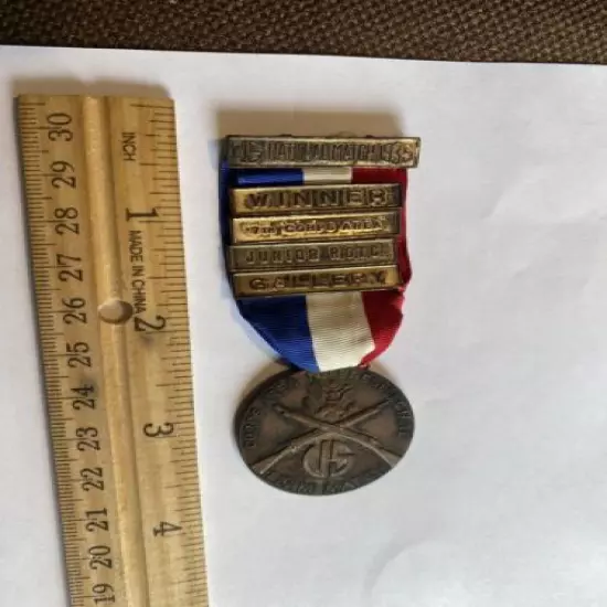 1935 US NATIONAL MATCHES MEDAL JUNIOR ROTC BRONZE OR BRASS MEDAL