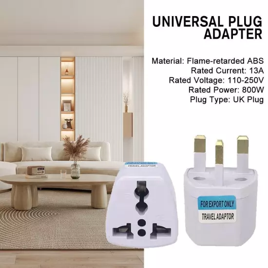 Universal Plug Adapter EU US UK AU CN To UK Type G;Travel Socket*Plug!Conv NEW