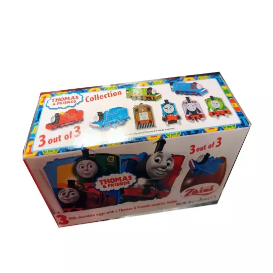 Zaini Thomas & Friends Chocolate Surprise 3 Eggs with Toy Figure Inside choco