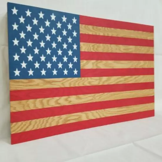 UNITED STATES USA FLAG GUN CONCEALMENT CABINET SECRET HIDDEN STORAGE RACK CASE 