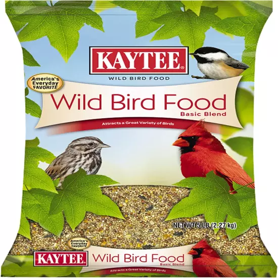 Kaytee Wild Bird Food Basic Seed Blend, 5 Lb