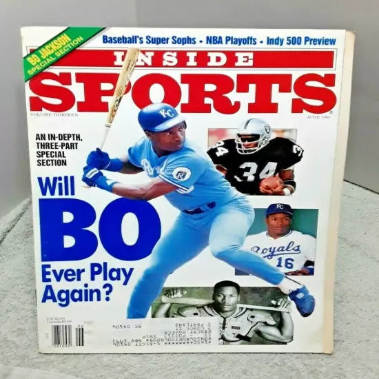 Inside Sports Magazine June 1991 Bo Jackson Royals Raiders 