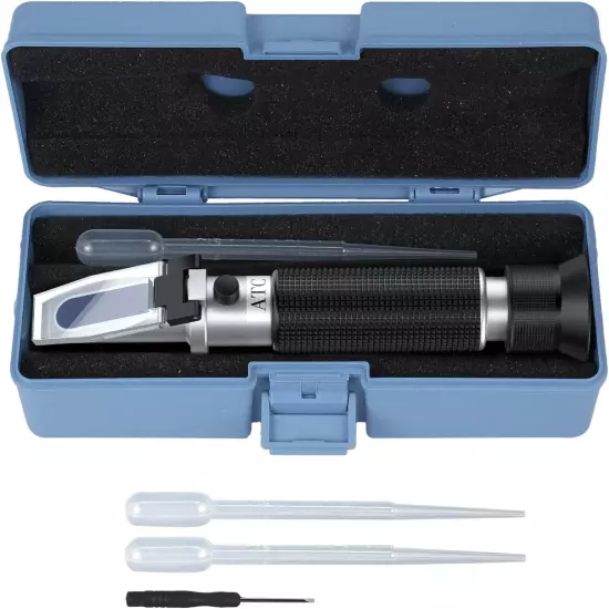 AUTOUTLET Salinity Refractometer Saltwater Aquarium for Seawater, Pool, Tank, &