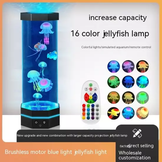 Color-Changing Jellyfish Lava Lamp: 17 Vibrant Colors in a 15" Mesmerizing orb! 