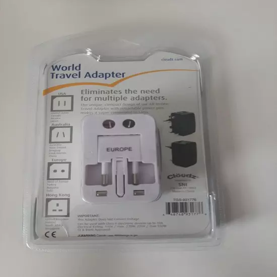 Clöudz World Travel Adapter "Works In 150 Countries" *NEW*