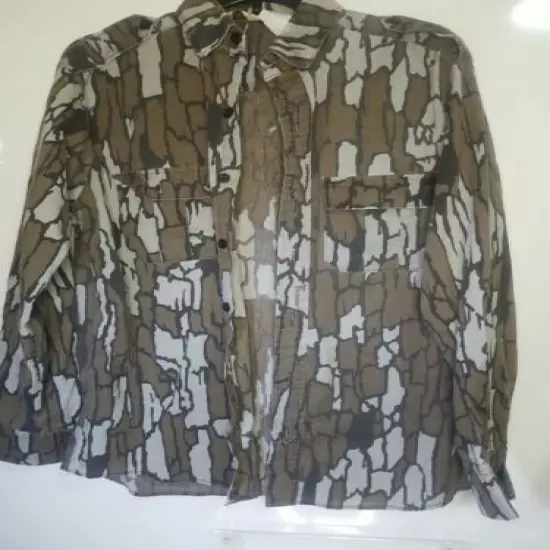 Vintage Walls Rebark Camo Shirt Men's Size Medium Tall Camouflage 