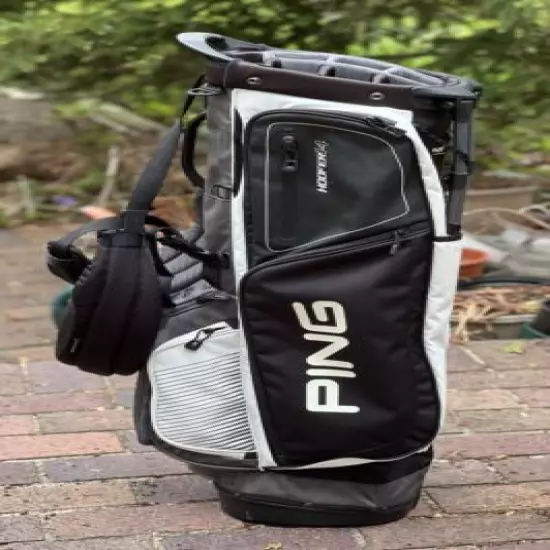 Ping Hoofer 14 Way Stand Lightweight Golf Bag Dual Strap White/Black