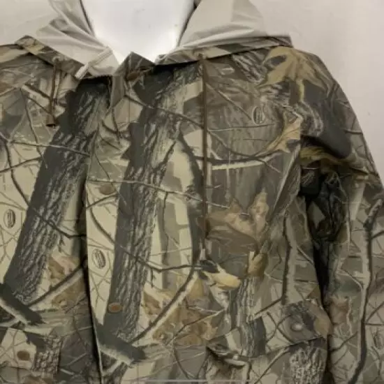 Stearns DryWear Camo Waterproof Jacket M Brown Real Tree Polyvinyl YGI Q2-175