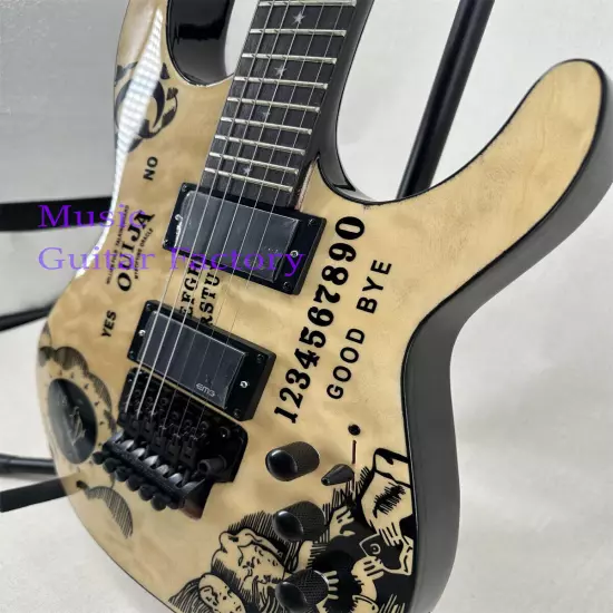 Solid New Natural ST Custom Ouija Electric Guitar Black Hardware Fast Ship