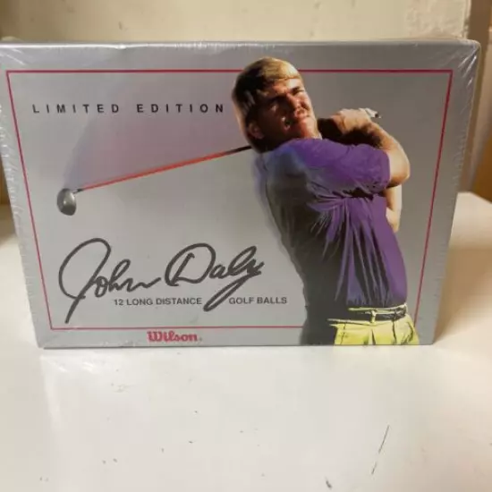 John Daly Vintage Limited Edition Wilson Golf Ball Sealed Box of 12 Balls *NIB*