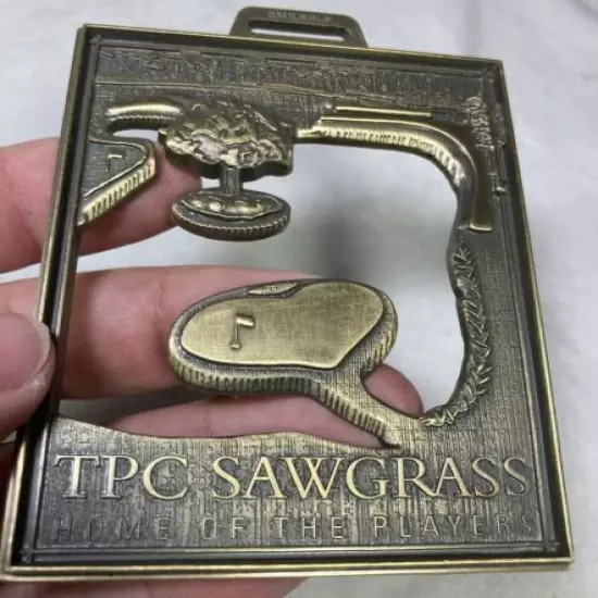 Vintage TIGER WOODS Golf Bag Tag TCP Sawgrass 